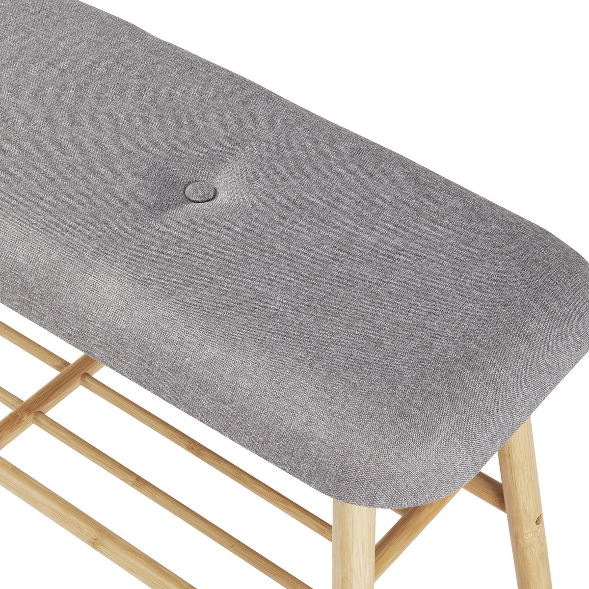 SCHUHBANK Römnitz - Grau, Holz/Textil (90/45/30cm) - [en.casa]