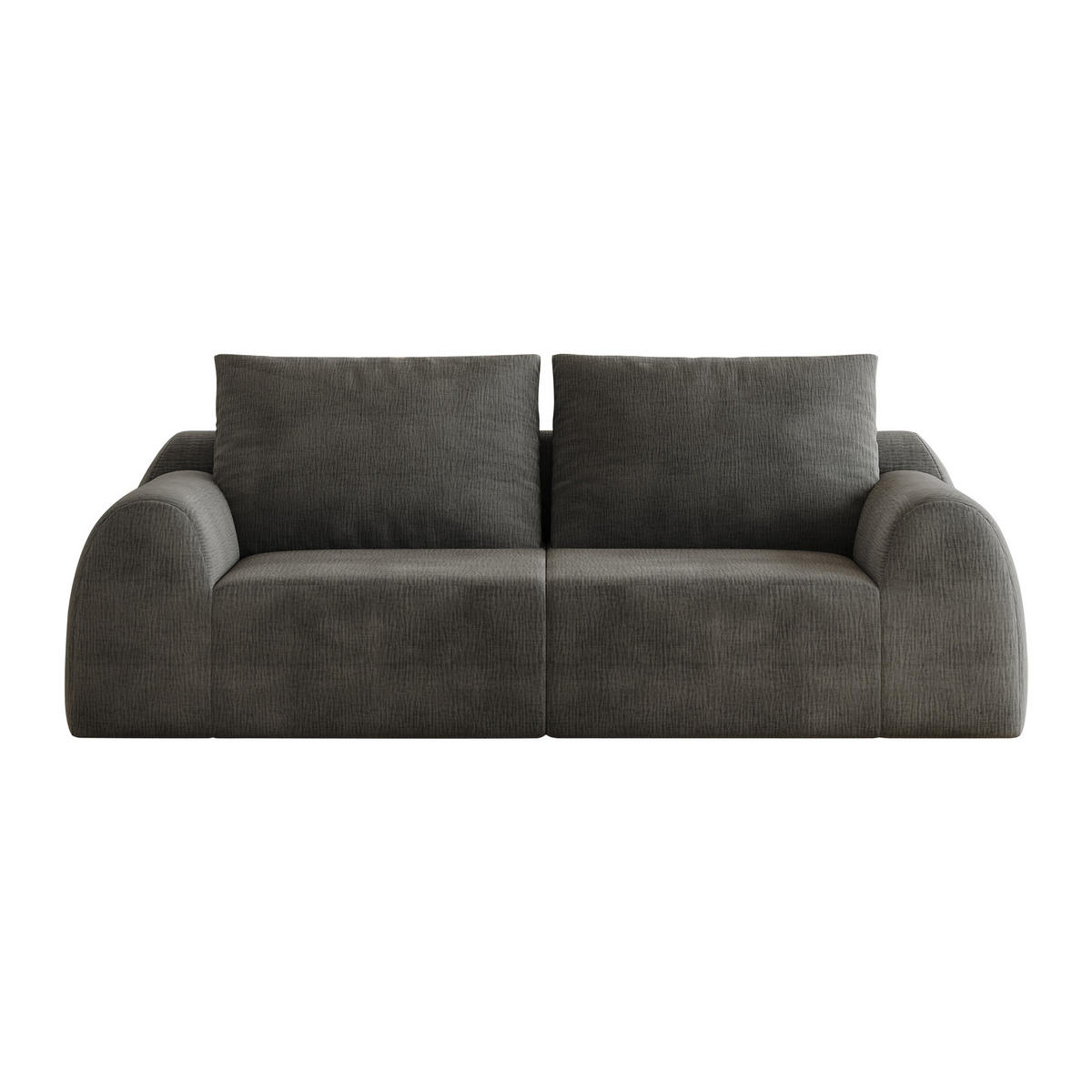 2-SITZER-SOFA 190 cm Schaumstoff-Kompression ohne Montage, DE-42815, Dunkelgrau - Dunkelgrau, Textil (190/85/95cm) - ComfortXL