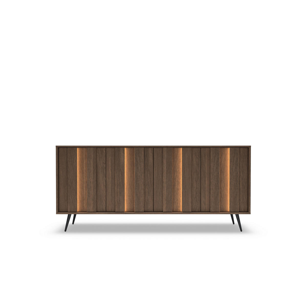 KOMMODE DAVANTI 183,3/82,6/40cm mit Schubladen 6 Türen Eichefarben - Eichefarben, Holzwerkstoff (183.3/82.6/40cm) - MASSENO