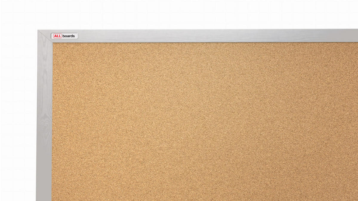 GRAU Pinnwand mit Holz Rahmen 90x60cm - Grau, Holz (90/60/1.5cm) - ALLboards