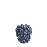 VAZE Berries Blau 20/20/22.5 cm - Blau, Keramik (22.5cm) - Light & Living