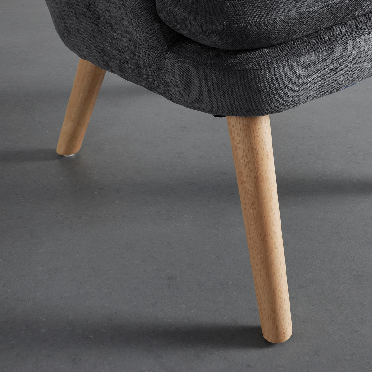 SESSEL Stanka Grau Webstoff - Grau, Holz (67/91/72cm) - Bessagi Home