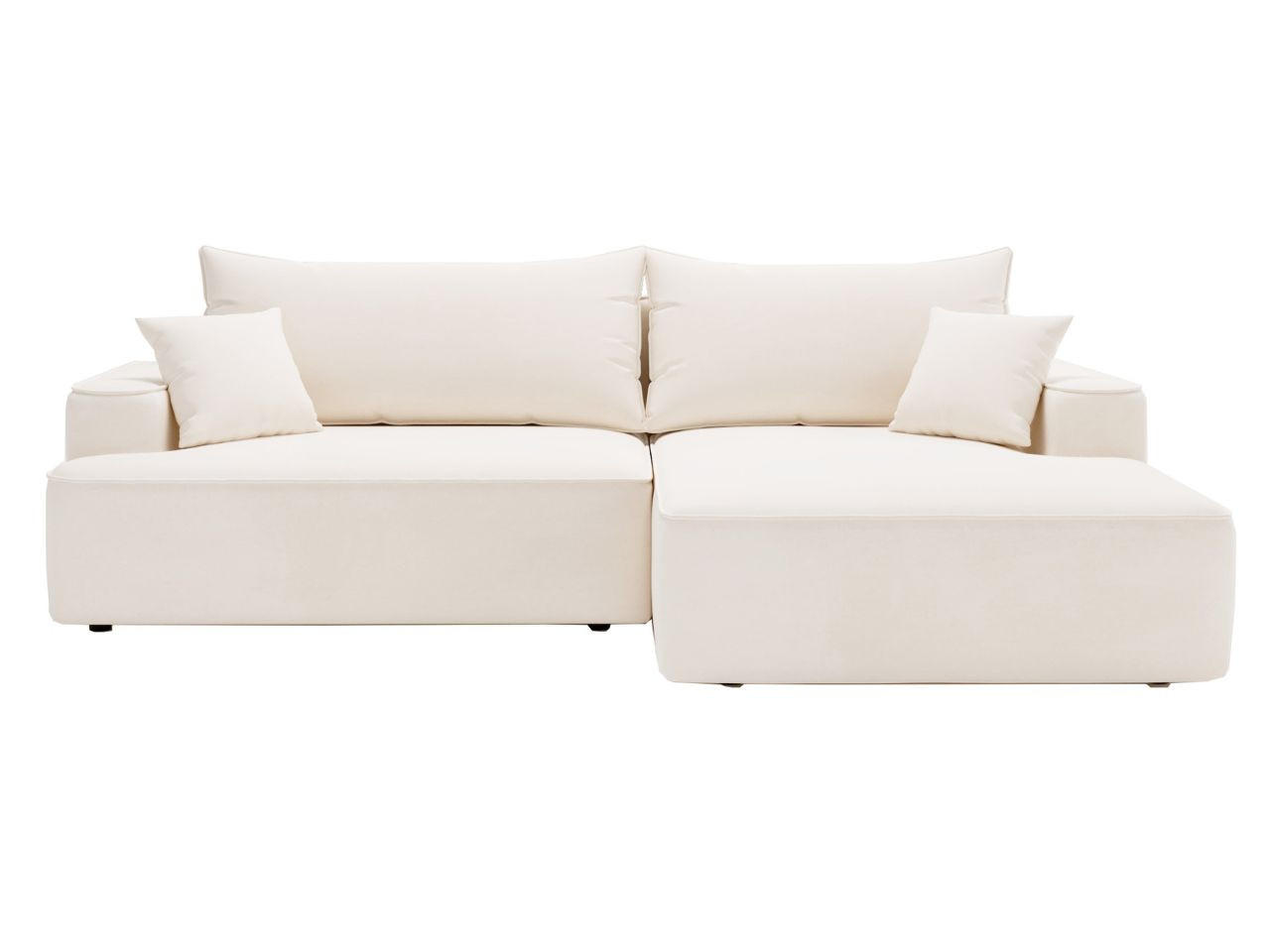 ECKSOFA California Creme Rechts - Creme, Holz/Textil (270/165cm) - Graingold