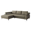 ECKSOFA Rosa, Seite: Links OT-2R - Schwarz/Braun, Holz/Textil (265/184cm) - MIRJAN24