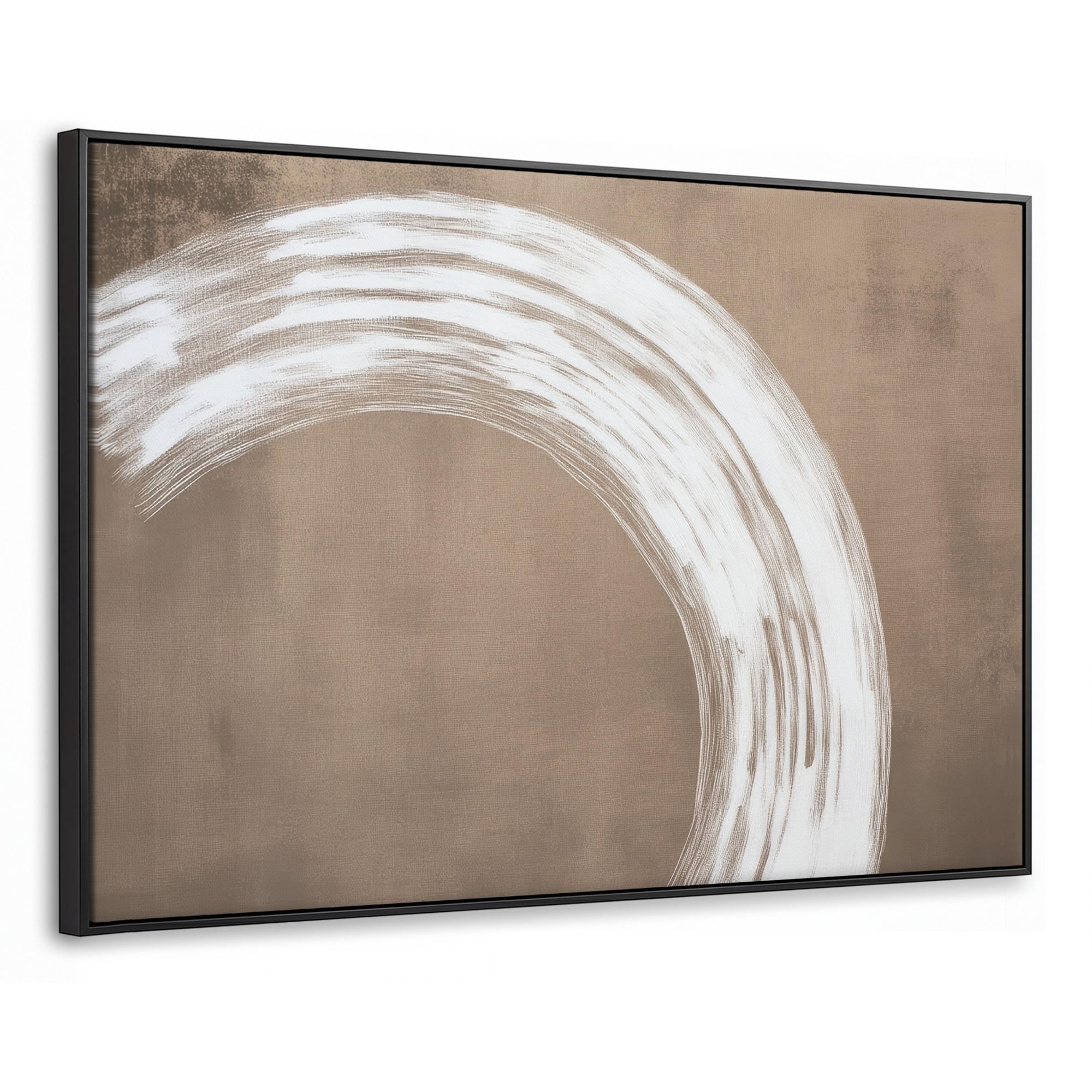 LEINWAND Bilder mit Rahmen - Farbe - Braun - Japandi - 120x80 - Kupferfarben, Textil (120/80cm) - MuchoWow