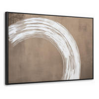 LEINWAND Bilder mit Rahmen - Farbe - Braun - Japandi - 150x100 - Kupferfarben, Textil (150/100cm) - MuchoWow