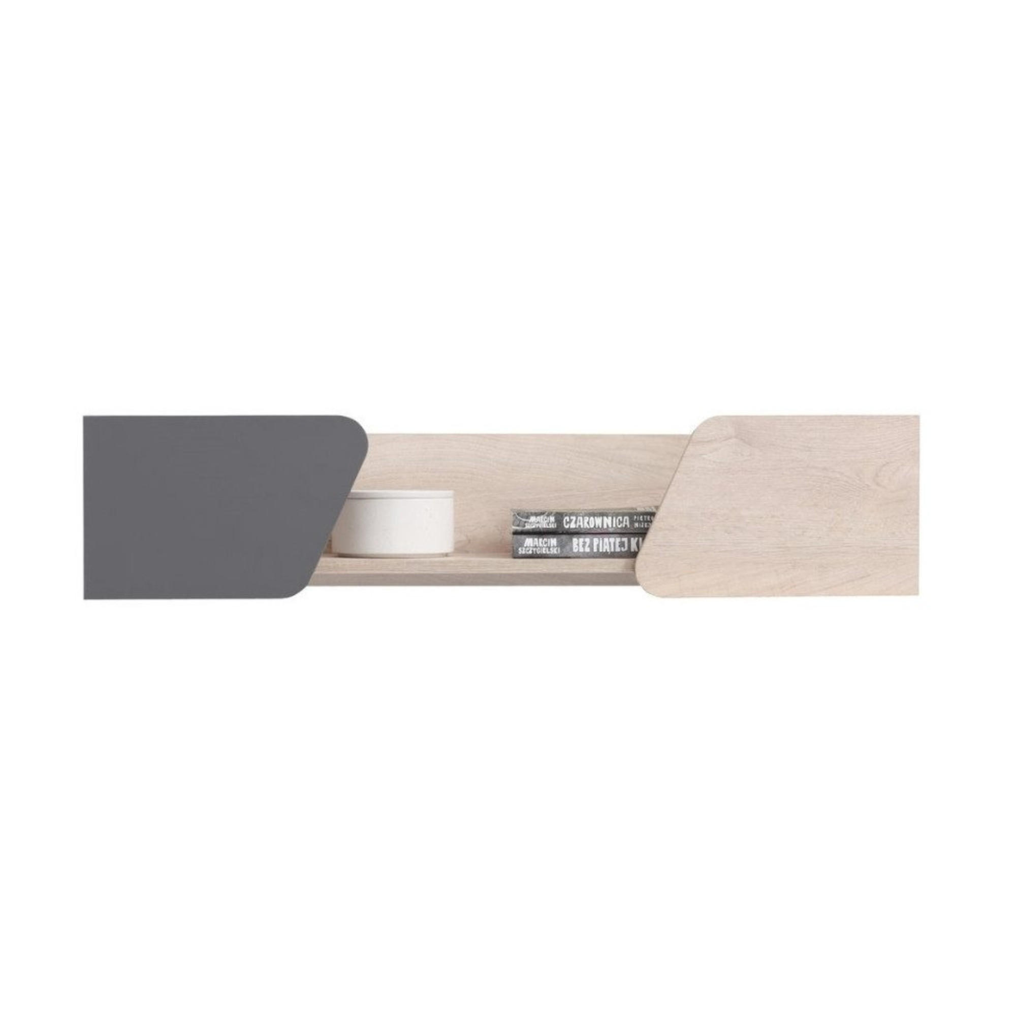 Deine Möbel 24 Kinder-Wandregal Sonoma Eiche, Anthrazit 100x20x25 cm