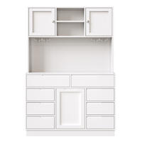 BUFFETSCHRANK Weiß 120/40/183.5 cm - Weiß, Holz (120/183.5/40cm) - PANGIVO