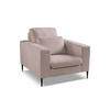 SESSEL Chenille Stoff Pink - Hellrosa/Schwarz, Holzwerkstoff/Textil (93/88/105cm) - Makamii