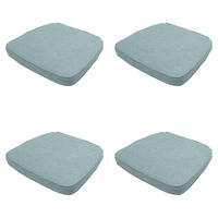 SITZKISSEN Eco-line - Blau - 48/48/7 cm - 4er-Set - Blau, Textil (48/7/48cm) - Madison