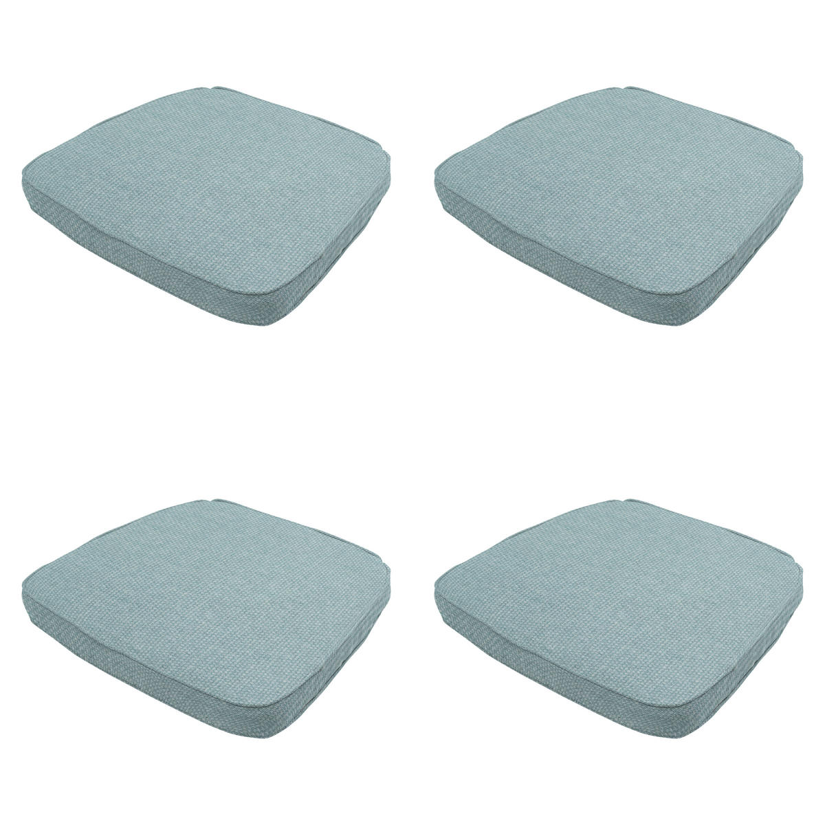 SITZKISSEN Eco-line - Blau - 48/48/7 cm - 4er-Set - Blau, Textil (48/7/48cm) - Madison