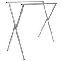 KLEIDERSTÄNDER mit 2 Aufhängestangen, 150/150/130 cm, Silber - Grau, Metall (67/130/150cm) - eyepower
