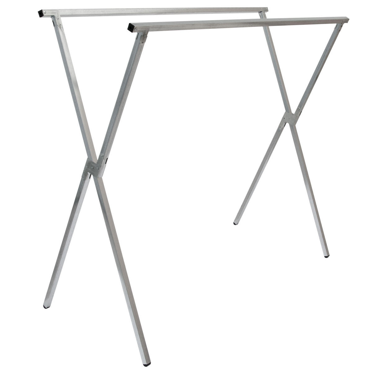 KLEIDERSTÄNDER mit 2 Aufhängestangen, 150/150/130 cm, Silber - Grau, Metall (67/130/150cm) - eyepower