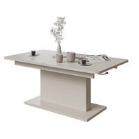 WOHNZIMMERTISCH Busetti Kaschmir 126-167 / 70 / 56-74cm - Beige, Holz/Holzwerkstoff (70/167/74cm) - Feldmann-Wohnen