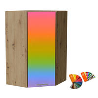 ECKHÄNGESCHRANK Brerra RAL Wunschfarbe (K5/K7) / Eiche Artisan Matt 60 / 60 / 96cm - Multicolor/Eiche Artisan, Holz/Holzwerkstoff (60/96/60cm) - Feldmann-Wohnen