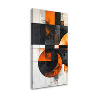 LEINWANDBILD 3D und geometrisch 50x100cm - Orange, Textil (50/100cm) - Feeby