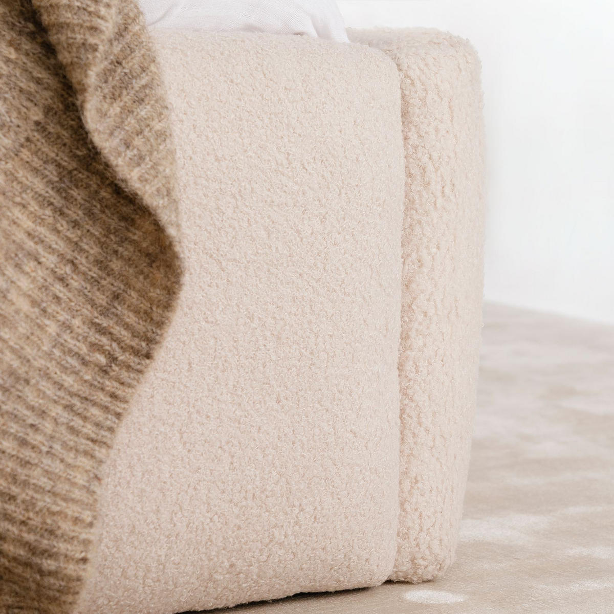 POLSTERBETT CLOUDY 180x200 cm beige - Beige, Textil (180/200cm) - IDIMEX