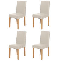 ESSZIMMERSTUHL Weiß, Braun 4er-Set - Weiß/Braun, Textil (43/90/56cm) - MCW