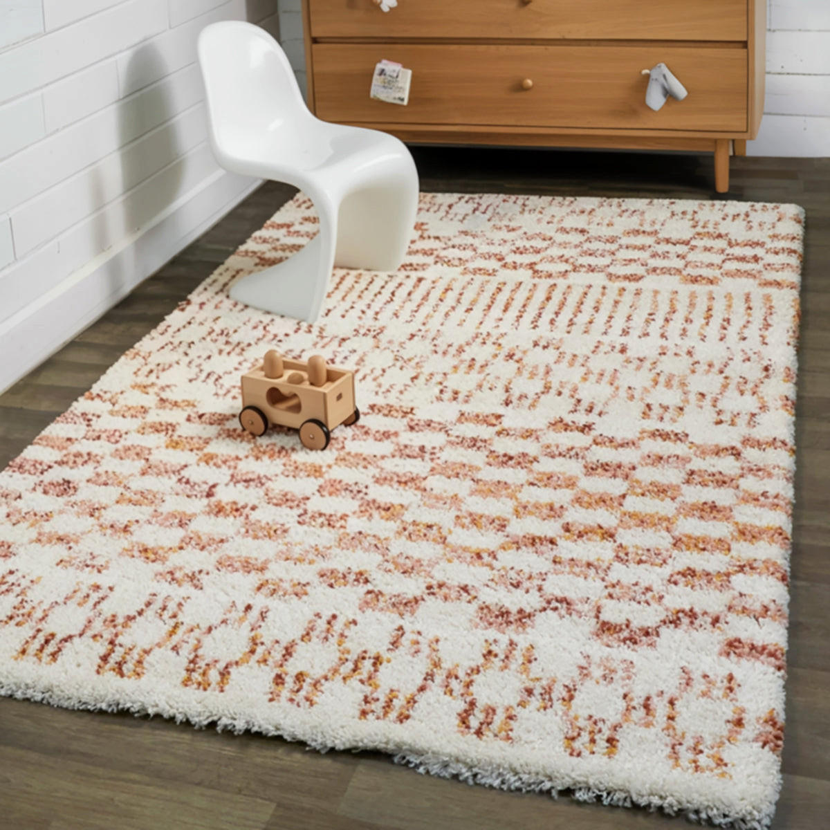 TEPPICH Hochflor, weich terracotta - Terracotta, Textil (120/170cm) - AFK Living