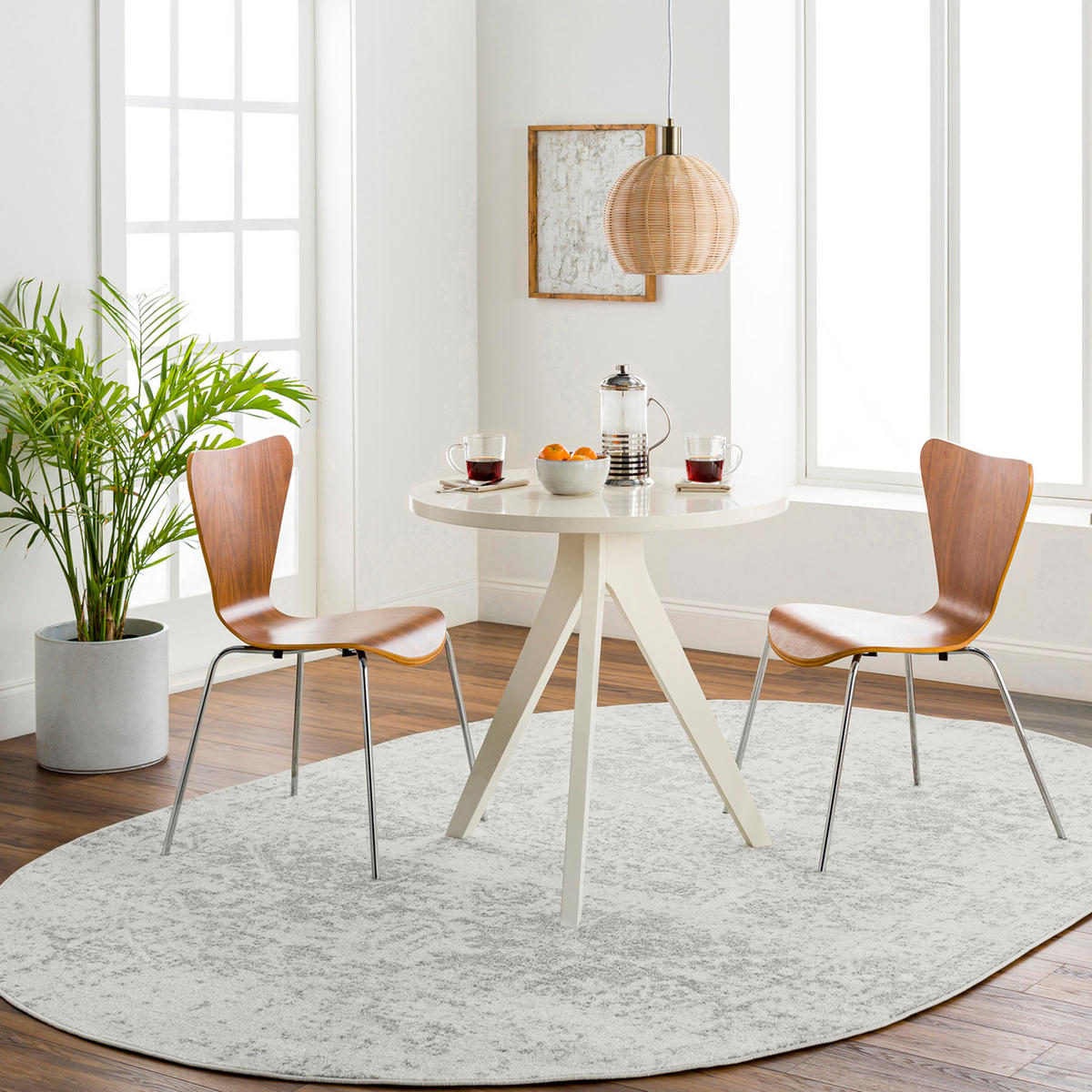 VINTAGE-TEPPICH Oval 200/275 cm Grau - Grau, Naturmaterialien/Textil (200/275cm) - LIVABLISS