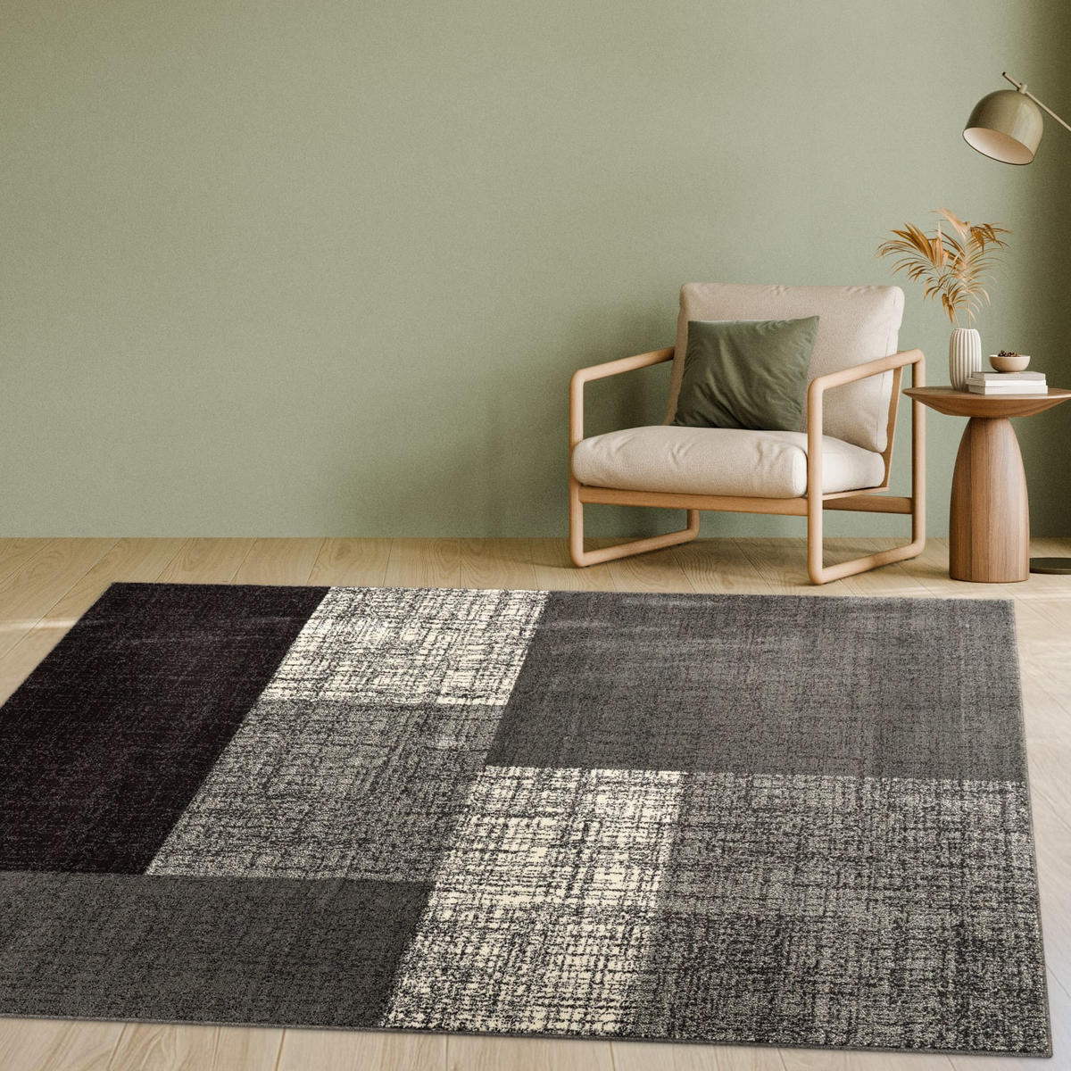 KURZFLORTEPPICH 140/200 cm Mondial 105 - Grau, Kunststoff (140/200cm) - Paco Home