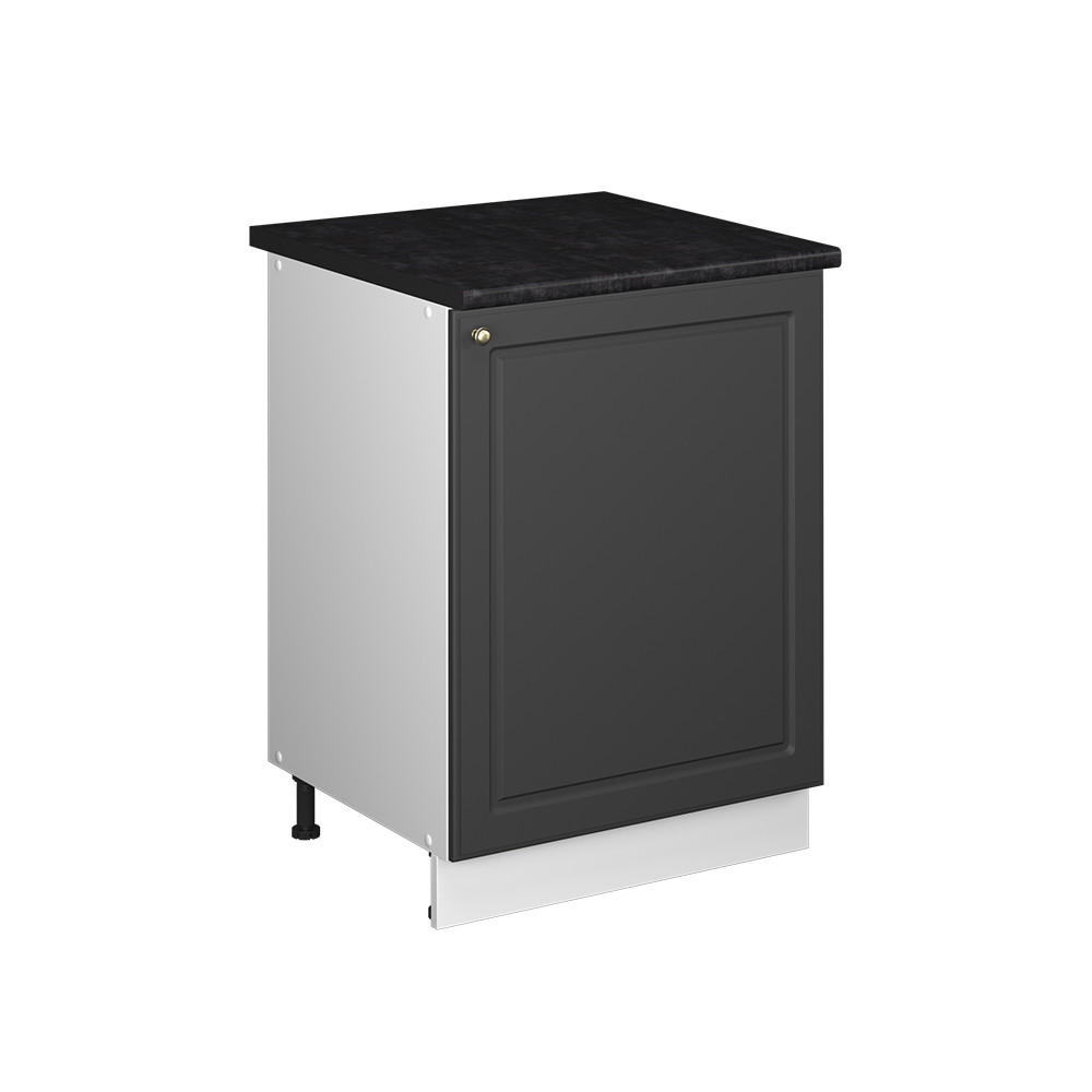 Vicco SPODNÍ SKŘÍŇKA KUCHYŇSKÉ LINKY Fame-Line, Anthrazit-Gold Landhaus/Bílá, 60 cm 1 dvířka s pracovní deskou