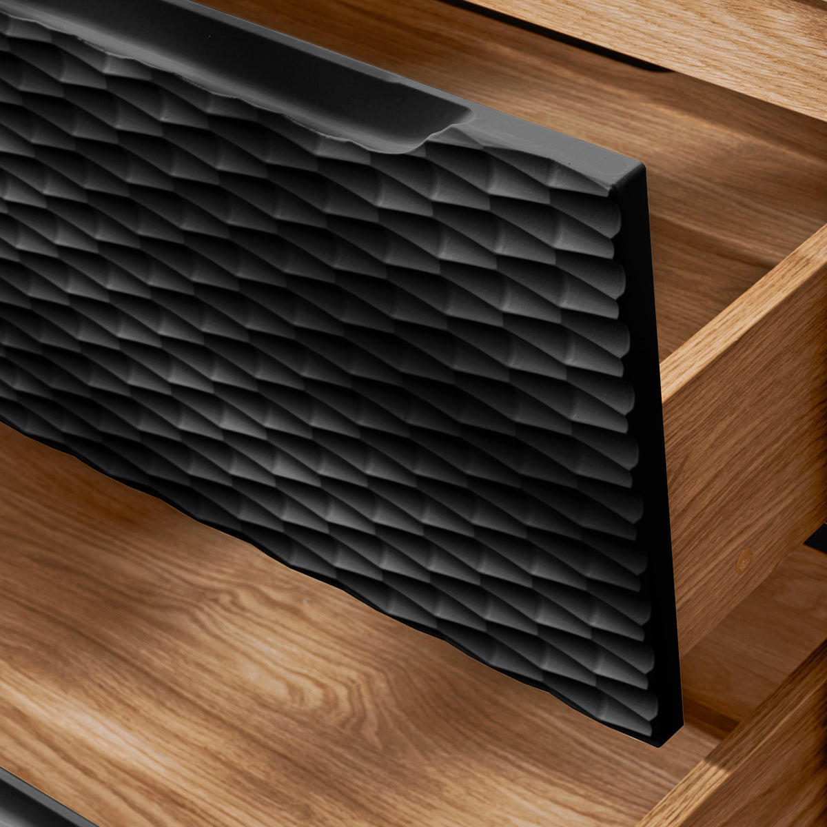 WASCHTISCHUNTERSCHRANK 120cm Elora Schwarz und Holz - Schwarz, Holzwerkstoff (120/59/46cm) - Petits-meubles