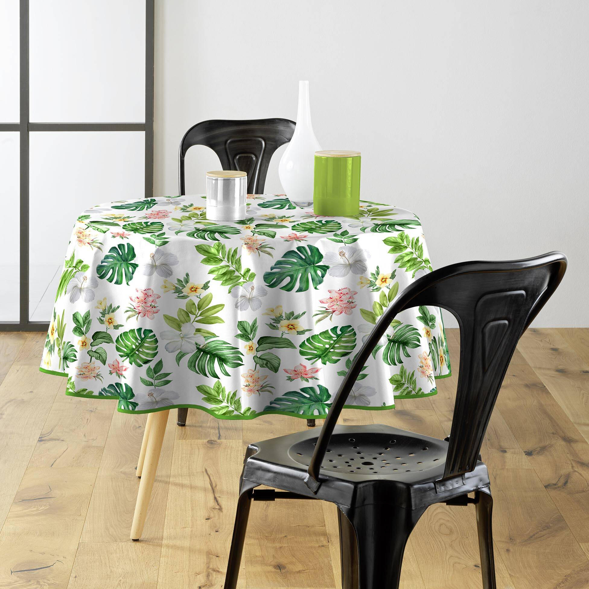 TISCHDECKE Baleares Ø 160 cm - Grün, Kunststoff (160/160cm) - Douceur d´intérieur