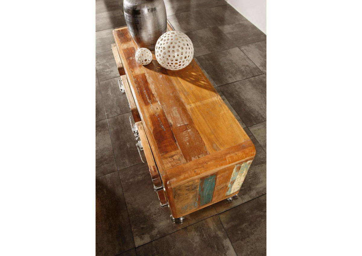 SIDEBOARD Altholz 126x40x56 mehrfarbig lackiert FREEZY #04 - Multicolor, Holz (126/56/40cm) - Massivmoebel24