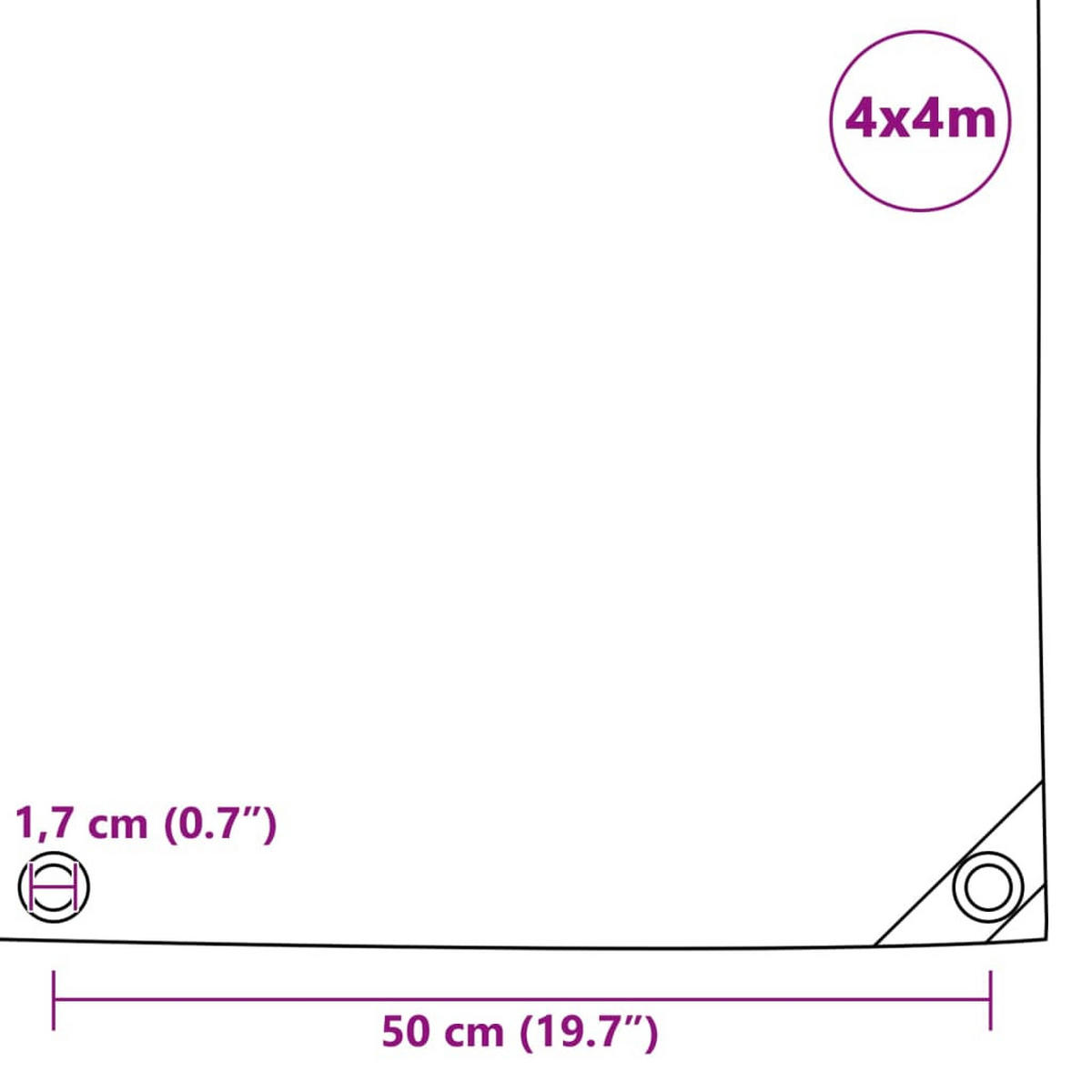ABDECKPLANE 650 G/M² 4/4 M Grau - Grau, Textil (400/400cm) - vidaXL
