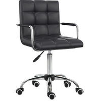 DREHSTUHL 53/54/99 cm schwarz aus PVC höhenverstellbar mit Armlehnen - Schwarz, Kunststoff (54/99/52.5cm) - OKWISH