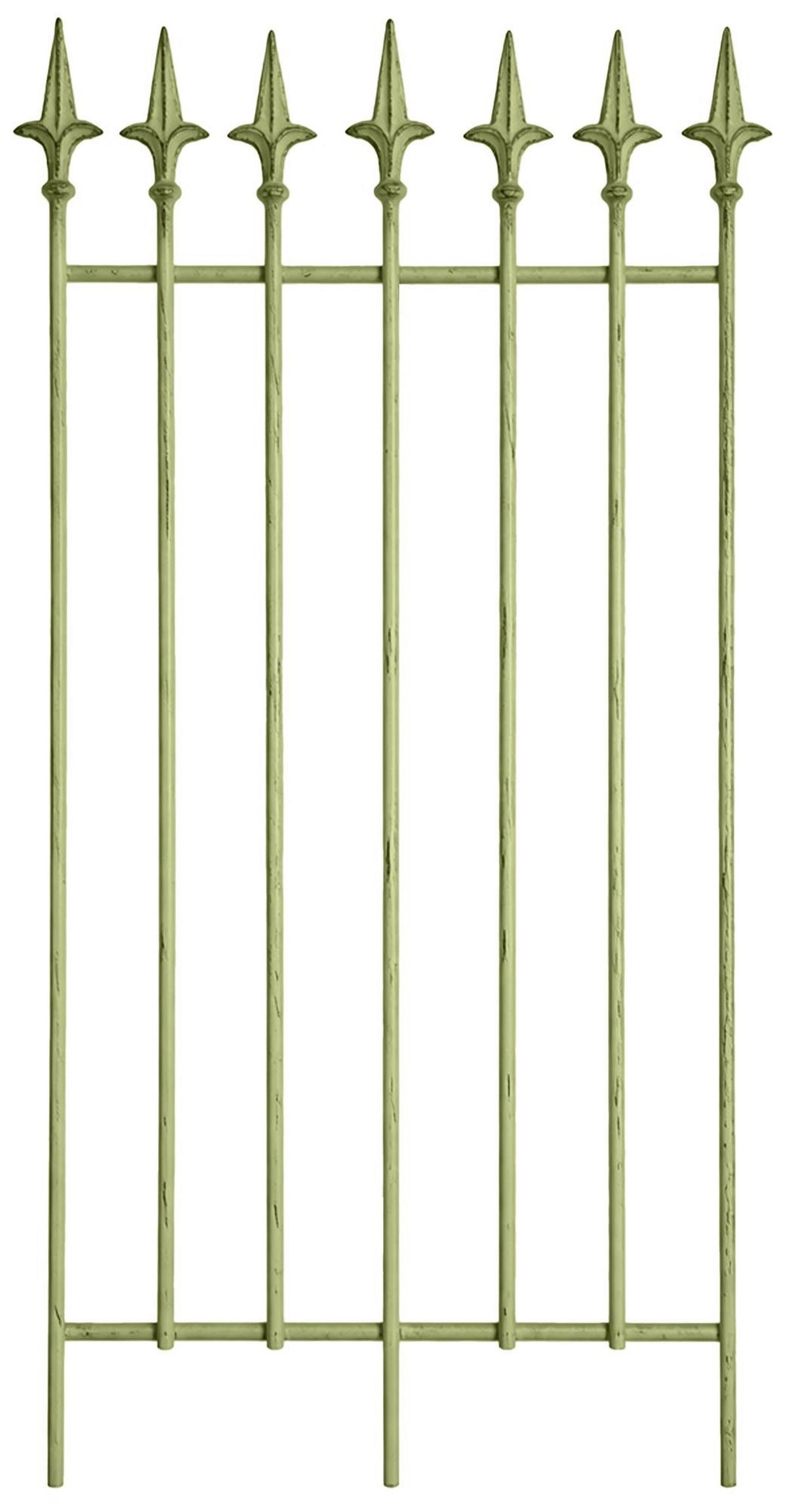RANKGITTER Freya 2er Set 50x0,7x100cm Metall Antik-Grün Rankhilfe - Grün, Metall (50/100/0.7cm) - DELUKE