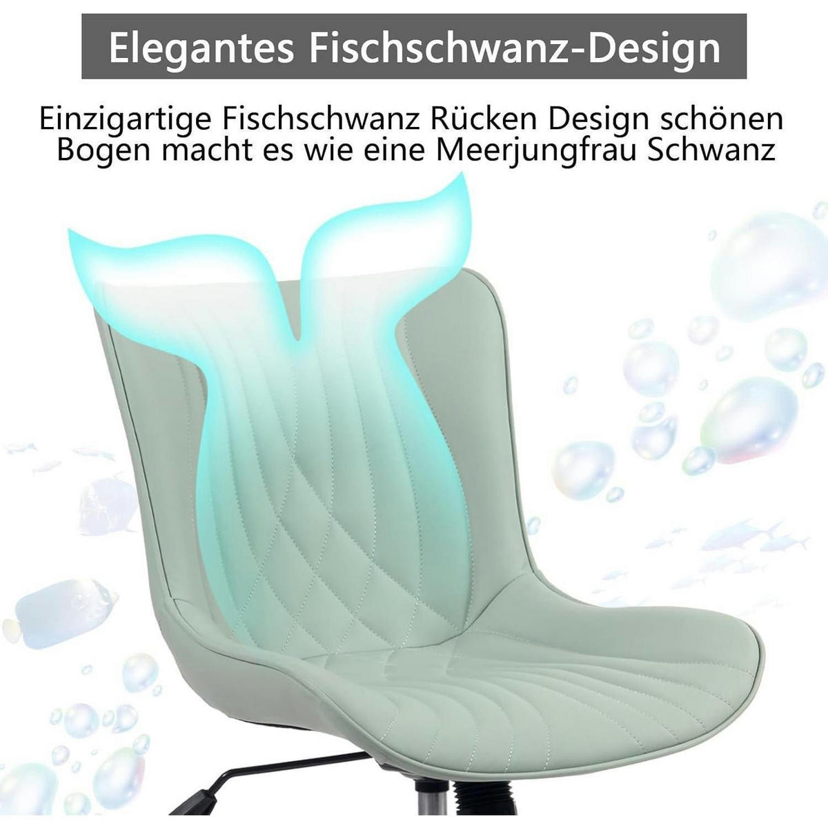 BÜROSTUHL Ergonomisch Mintgrün - Hellgrün, Kunststoff (60/78.5/42.4cm)