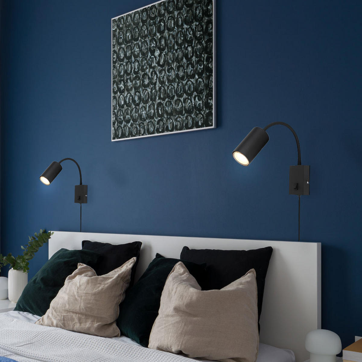 LED WANDLEUCHTE Metall Schwarz - Schwarz, Metall (7/44/32cm) - Globo Lighting