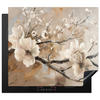 HERDABDECKPLATTE Blumen - Abstrakt - Gemalt - Beige 60x52 cm - Kaschmir, Kunststoff (60/0.2/52cm) - MuchoWow