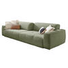 SOFA MIT SITZTIEFENVERSTELLUNG PALACE Grün Cord - Schwarz/Grün, Kunststoff/Textil (298/74/120cm) - KAWOLA