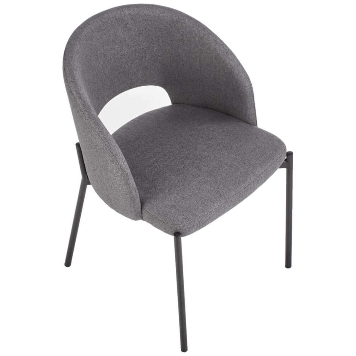 STUHL ARKO K373 - Schwarz/Grau, Holzwerkstoff/Metall (51/77/57cm) - Meblini