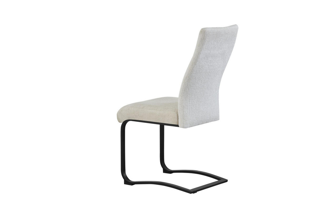 SCHWINGER-STUHL 2er Set Stockholm Stühle in Creme - gemütliches Design - B/H/T: 43x98x59 cm - Creme, Textil (59/98/43cm)