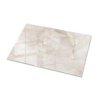 TISCHPLATTE 100x70 cm Marmorstruktur mit Textur - Creme, Glas (100/70/0.4cm) - TULUP