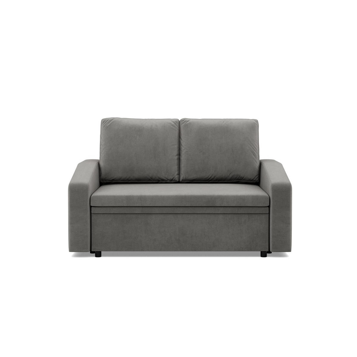 SOFA 2-SITZER MIT SCHLAFFUNKTION NEO, Hellgrau - Grau, Textil (148/90/87cm)