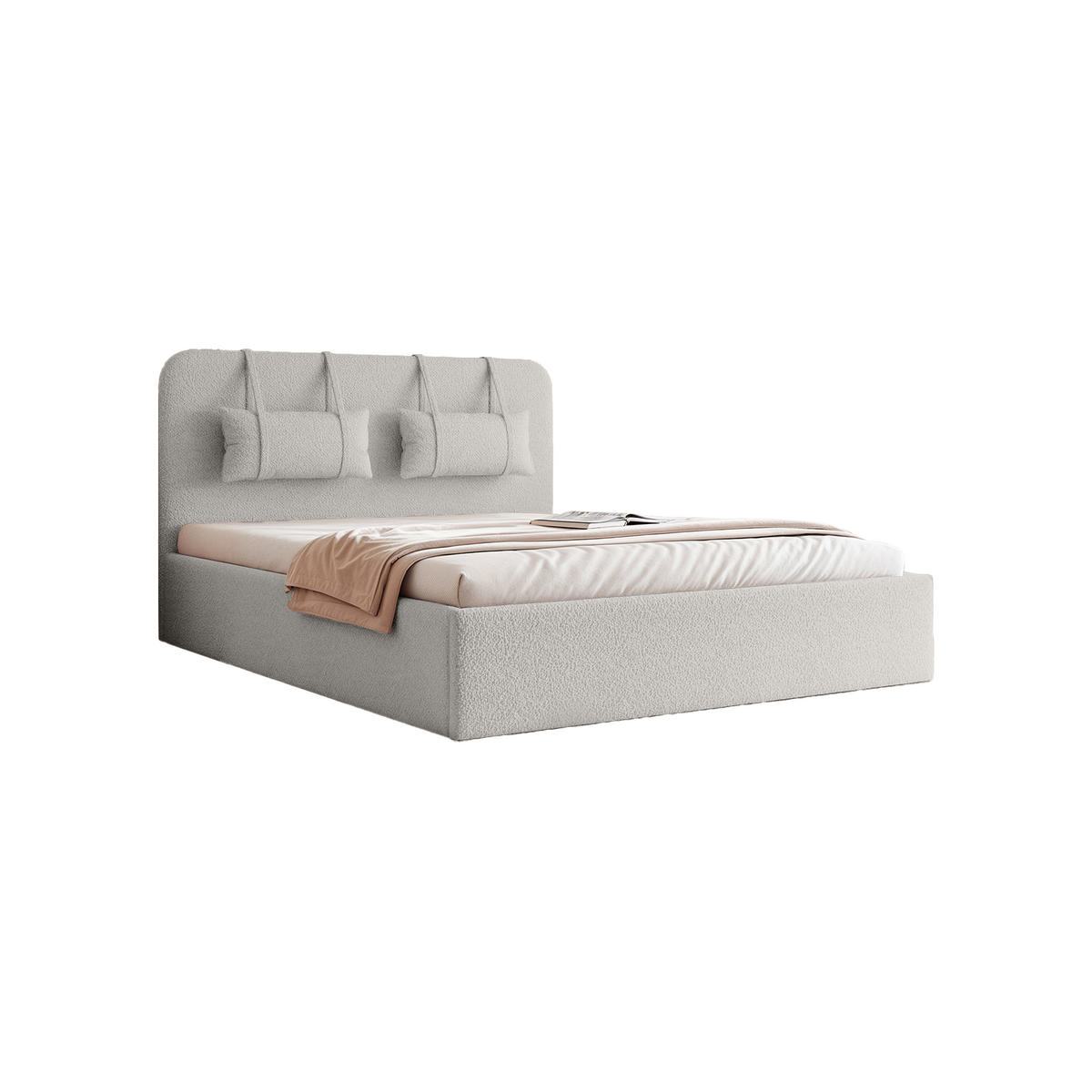 POLSTERBETT Lexal 200x200 cm, Grau - Grau, Textil (200/200cm) - Fedve