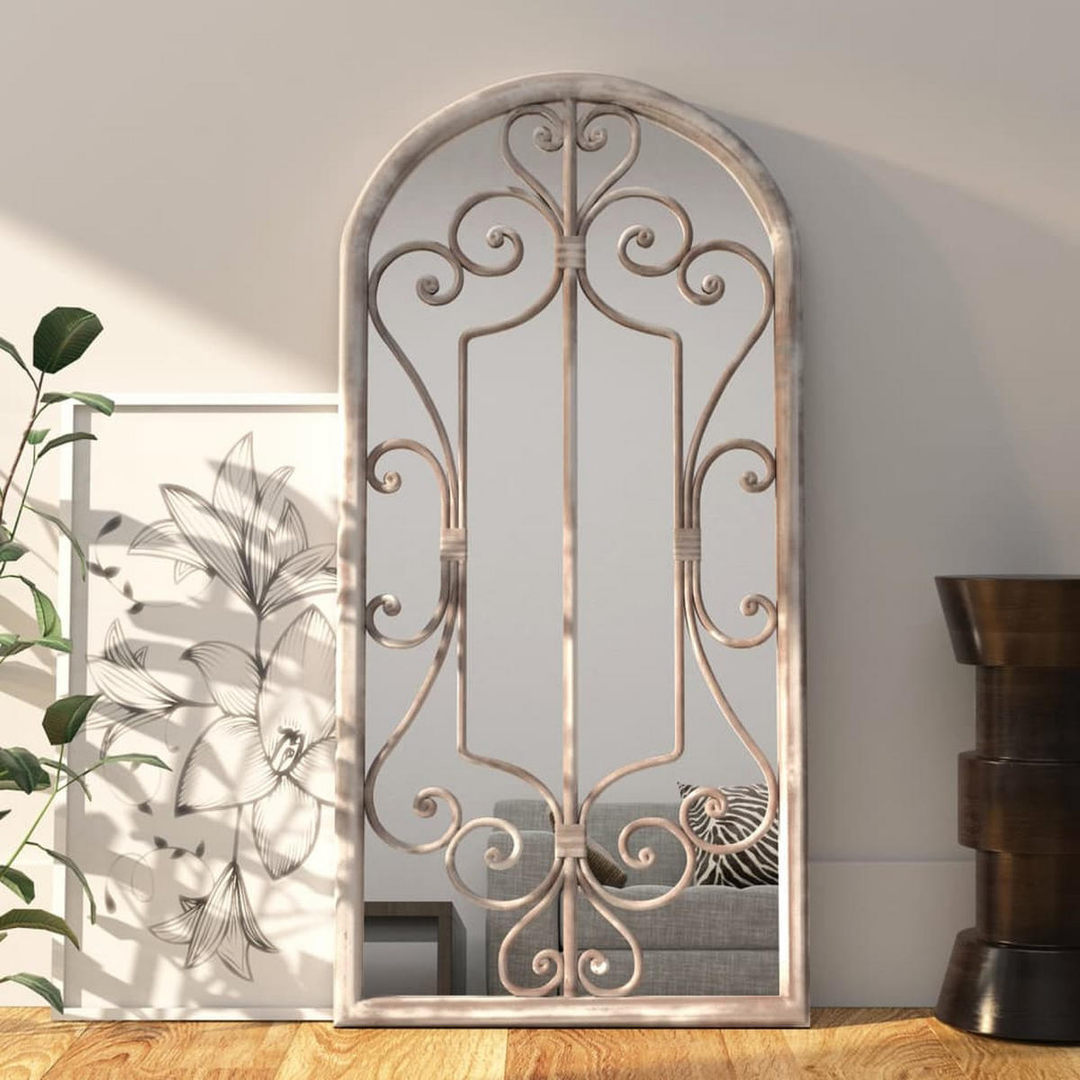 SPIEGEL Sandfarben 100x45 cm Eisen für den Innenbereich - Creme, Metall (100/45/1cm) - furnicato