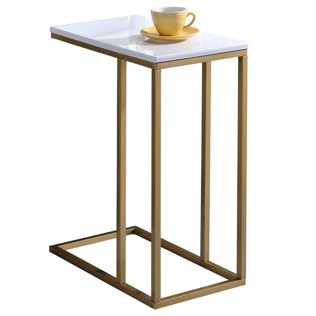 BEISTELLTISCH DEBORA - Weiß, Holzwerkstoff (26/46/61cm) - IDIMEX