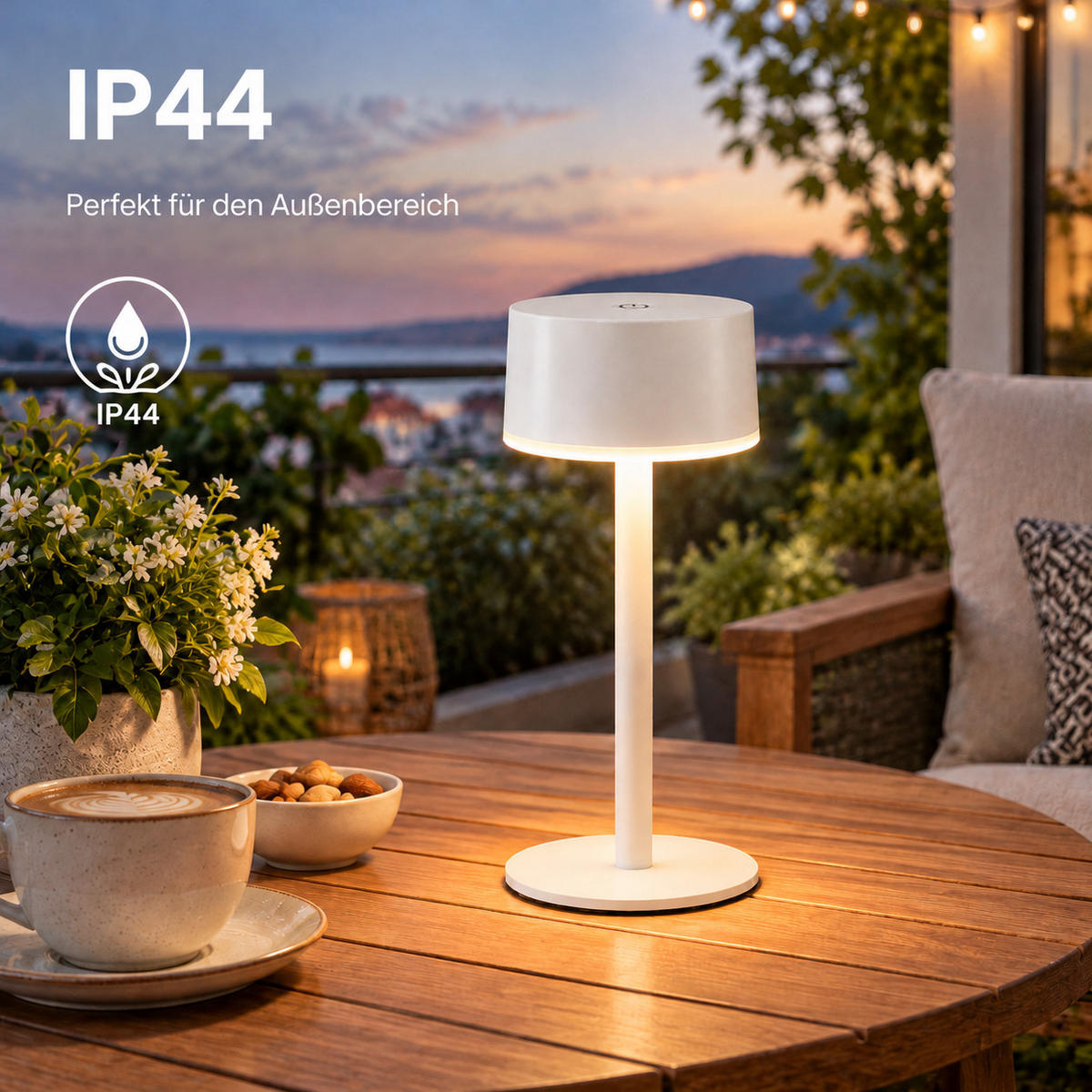 LED SVJETILJKA STOLNA Throvix 7.5/7.5/19.4 CM - bijela, metal/plastika (7.5/7.5/19.4cm) - ZMH