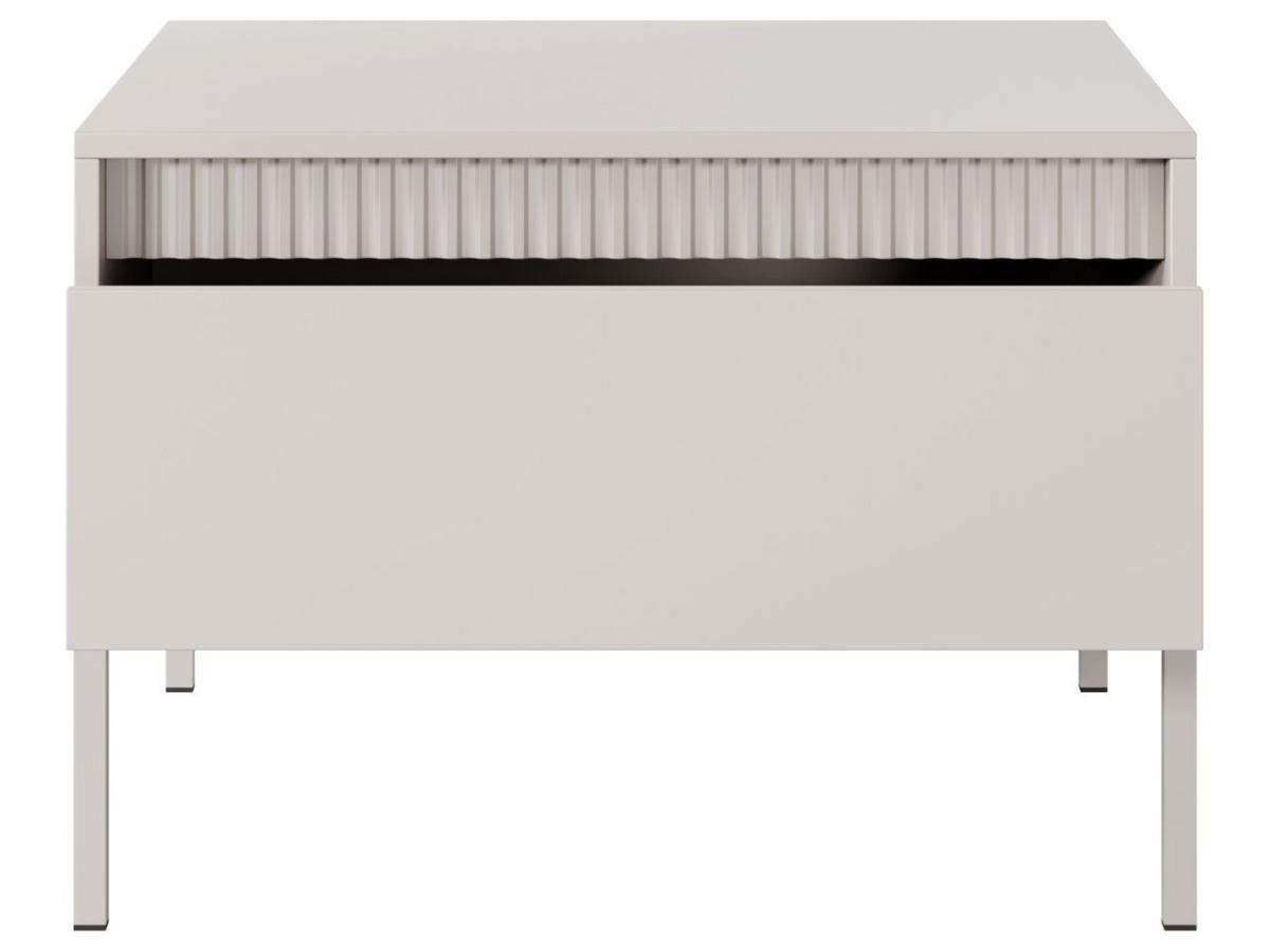 COUCHTISCH Beige 68/68/49 cm Sorano - Beige, Naturmaterialen/Metall (68/68/49cm) - Graingold