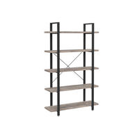 STANDREGAL BÜCHERREGAL - Schwarz, Holzwerkstoff (33.5/178/105cm) - Hansiro