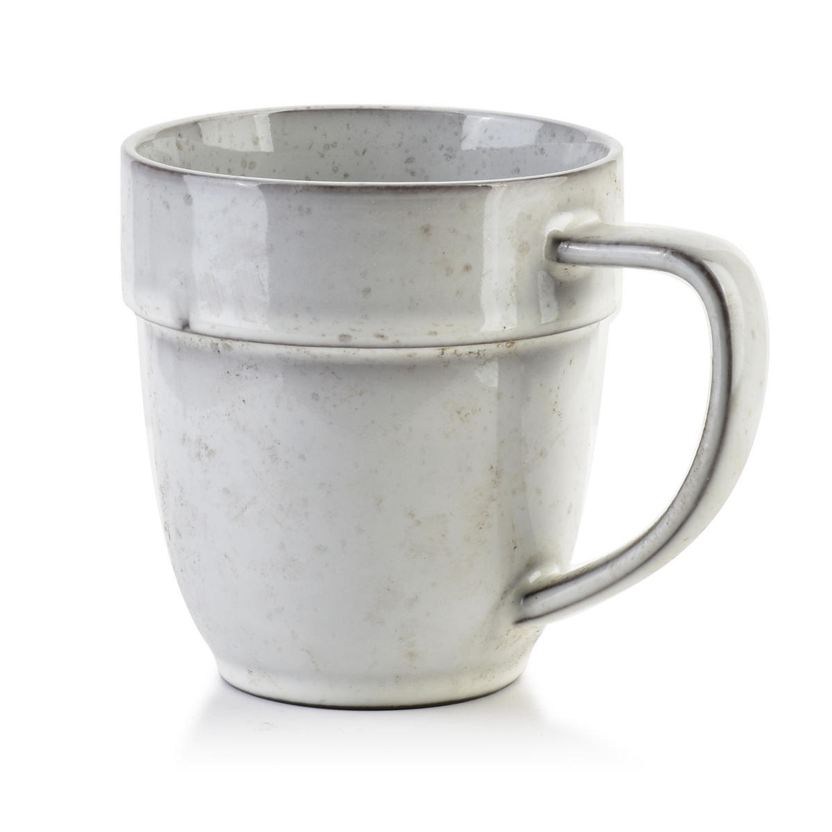 BECHER Basic Nature Grau 13/9/10 cm Keramik - Hellgrau, Keramik (0.3L) - Mondex