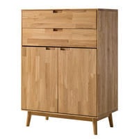 HIGHBOARD - Massivholz - Eichefarben/Braun, Holz (80/115/40cm) - home24