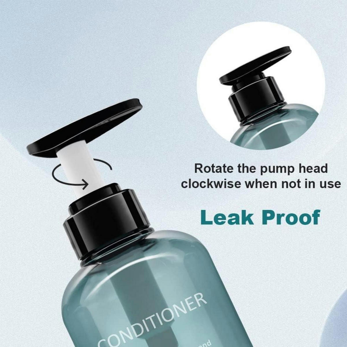 PUMPFLASCHEN-SET 3er-Pack 500ml PET Blau - Blau, Kunststoff (5/5/10cm)