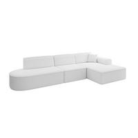ECKSOFA Ottomane Rechts IREA-L2-v3 - 327x165x77 cm Weiß - Weiß, Holzwerkstoff/Textil (327/165cm) - ALTDECOR